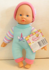 Puppe Bambolino Amore mit Mützchen und Strampler blau - NEU