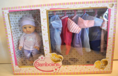 Puppe Bambolina Amore mit 6 Kleidern und Bügeln - NEU