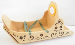 Muffy Vanderbear North Pole Dog Sled - Holzschlitten