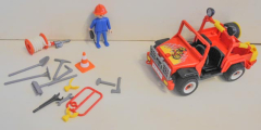 Playmobil Geländewagen rot Nr. 7617 mit Feuerwehr-Ausrüstung