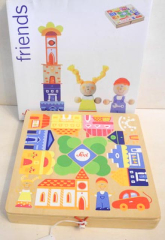 Sevi-friends City Puzzle aus Holz - fast NEU