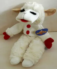 Handpuppe Lamm Lamb Chop aus Stoff - fast NEU