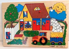 Holz-Greifpuzzle Bauernhof – 10 Teile